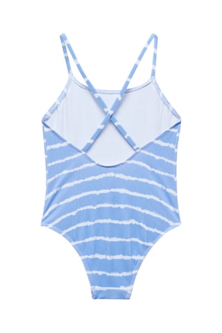 Maillot de bain imprimé tie-dye - Bleu