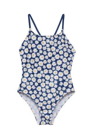 Maillot de bain imprimé marguerites - Bleu marine