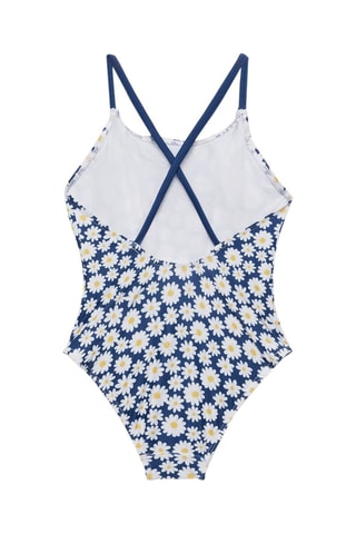 Maillot de bain imprimé marguerites - Bleu marine