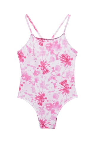 Maillot de bain imprimé tie-dye - Fuchsia