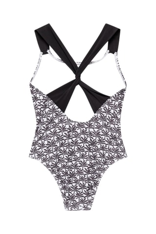 Maillot de bain imprimé palmiers - Noir