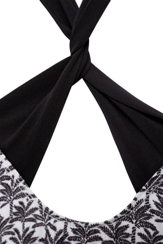 Maillot de bain imprimé palmiers - Noir