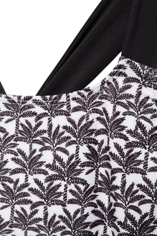 Maillot de bain imprimé palmiers - Noir