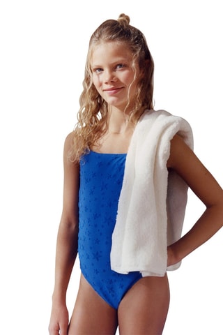 Maillot de bain imprimé étoiles - Bleu électrique
