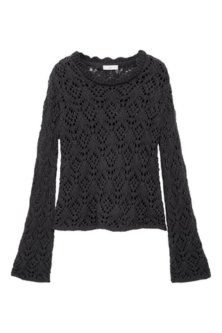 Pull en maille ajourée - Anthracite
