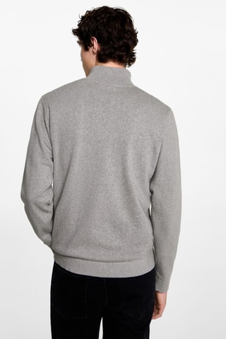 Pull-over col cheminée - Gris