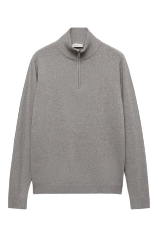 Pull-over col cheminée - Gris