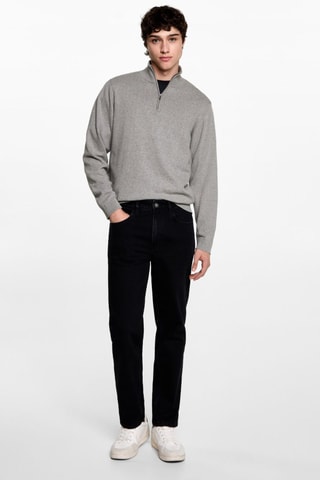 Pull-over col cheminée - Gris