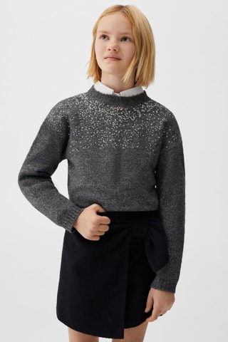 Pull-over maille sequins - Anthracite