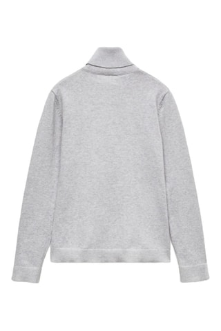 Pull-over col roulé - Gris clair chiné