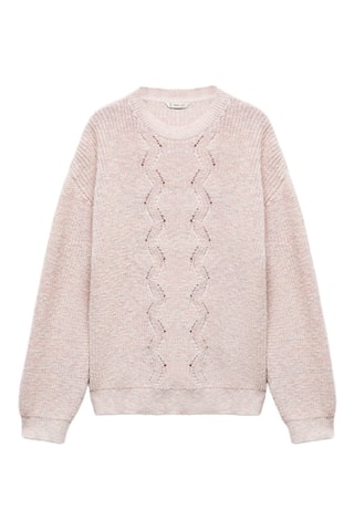 Pull-over détails lurex - Rose
