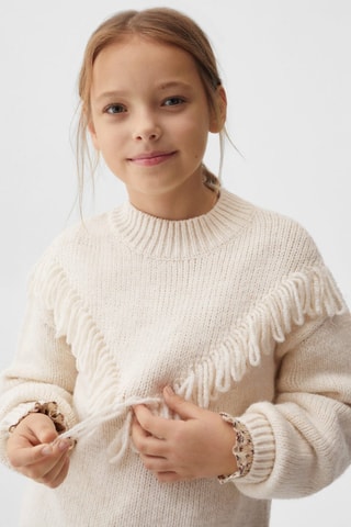 Pull-over maille franges - Ecru