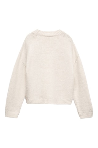 Pull-over maille franges - Ecru