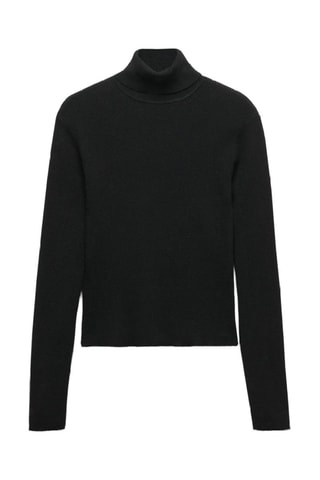 Pull-over col roulé - Noir