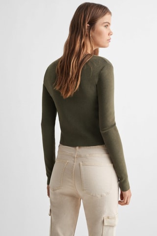 Pull-over en maille fine - Kaki