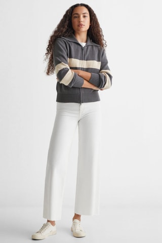 Pull-over maille zippé - Anthracite