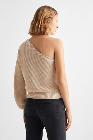 Pull-over maille asymétrique - Beige