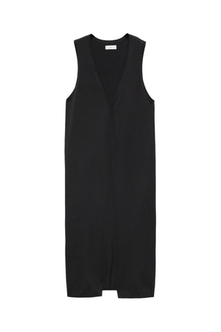Gilet maille long - Noir