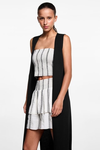 Gilet maille long - Noir