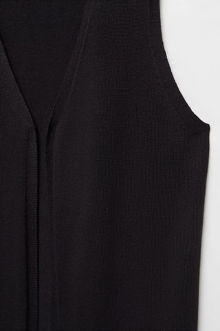 Gilet maille long - Noir