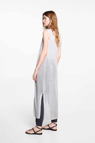 Gilet Lurex® ajouré - Argenté
