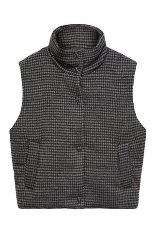 Gilet pied-de-poule - Noir