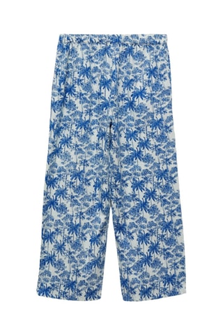 Pantalon droit imprimé - Indigo