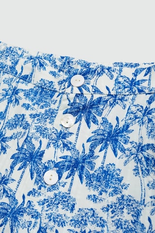 Pantalon droit imprimé - Indigo