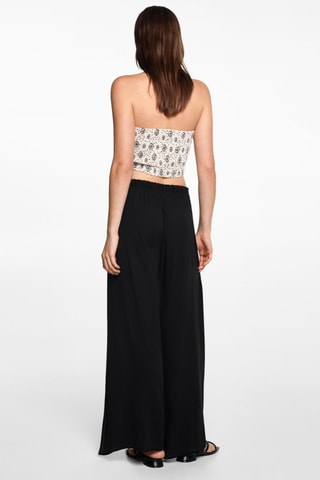 Pantalon palazzo fentes - Noir