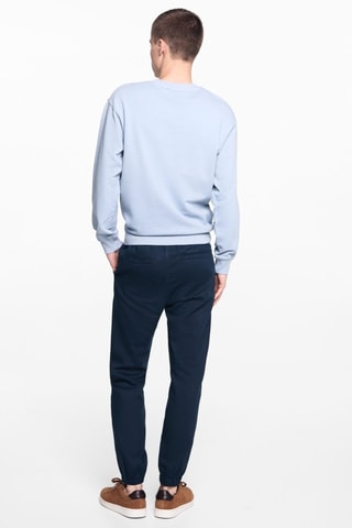 Pantalon jogging lin - Bleu marine