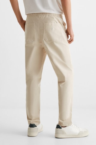 Pantalon droit taille élastique - Gris