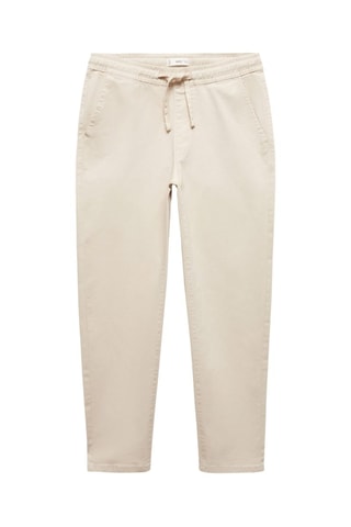 Pantalon droit taille élastique - Gris