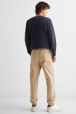 Pantalon jogger coton - Beige