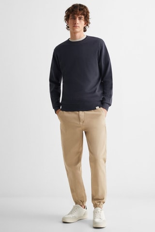 Pantalon jogger coton - Beige