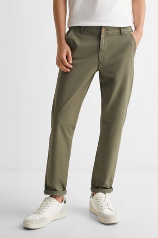 Pantalon chino coton  - Kaki