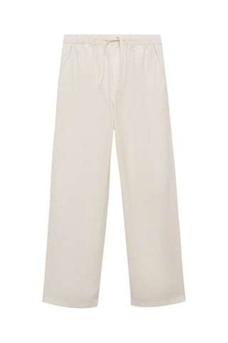 Pantalon droit lin - Blanc cassé