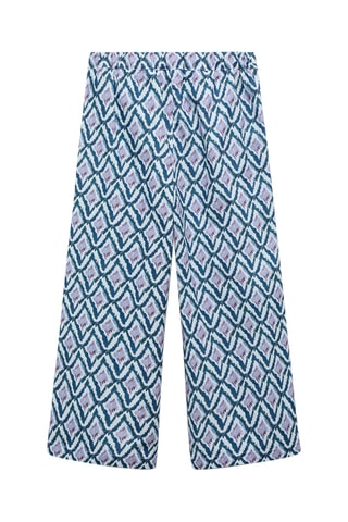 Pantalon droit imprimé - Mauve