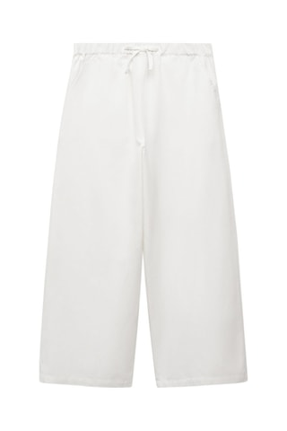 Pantalon wideleg lin - Blanc