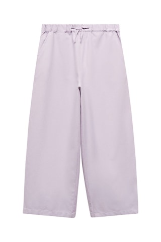 Pantalon wideleg lin - Mauve