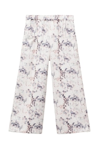 Pantalon imprimé coton - Blanc cassé