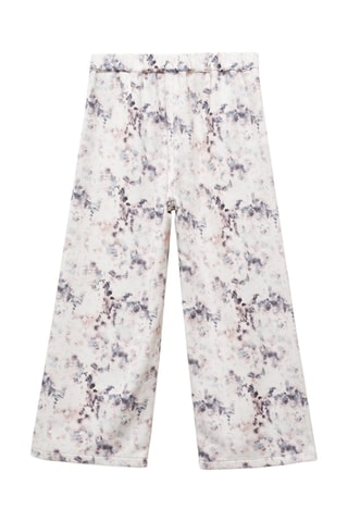Pantalon imprimé coton - Blanc cassé