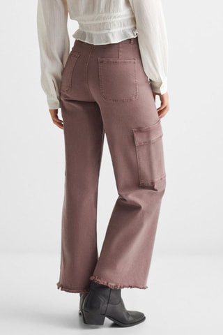 Pantalon style jupe-culotte cargo - Marron