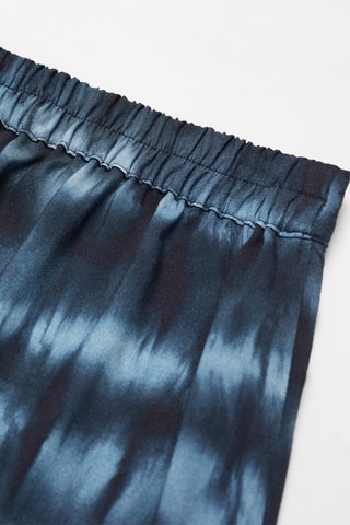 Pantalon fluide imprimé - Bleu