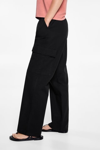 Pantalon cargo fluide - Noir