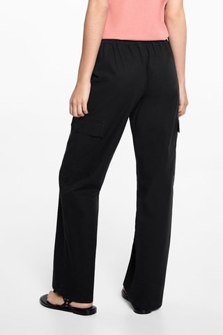 Pantalon cargo fluide - Noir