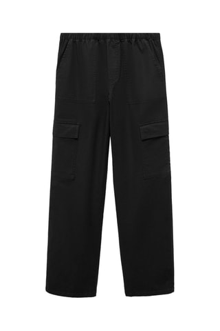 Pantalon cargo fluide - Noir