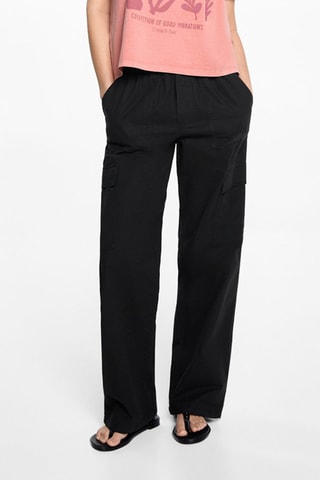 Pantalon cargo fluide - Noir