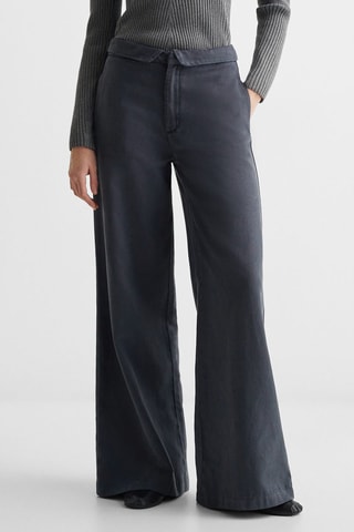 Pantalon taille retournée - Anthracite