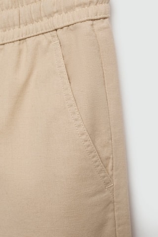 Pantalon lin taille élastique - Sable