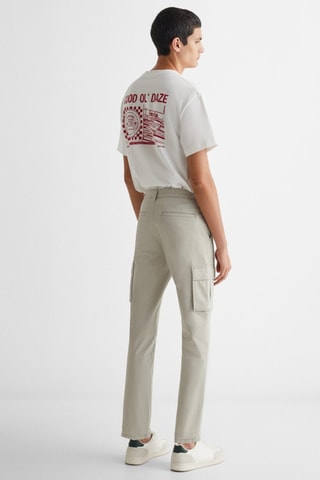 Pantalon cargo coton - Vert pastel